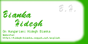 bianka hidegh business card